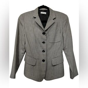 Barney’s NY Houndstooth Wool Blazer Vintage Classic Iconic Style Sz 4